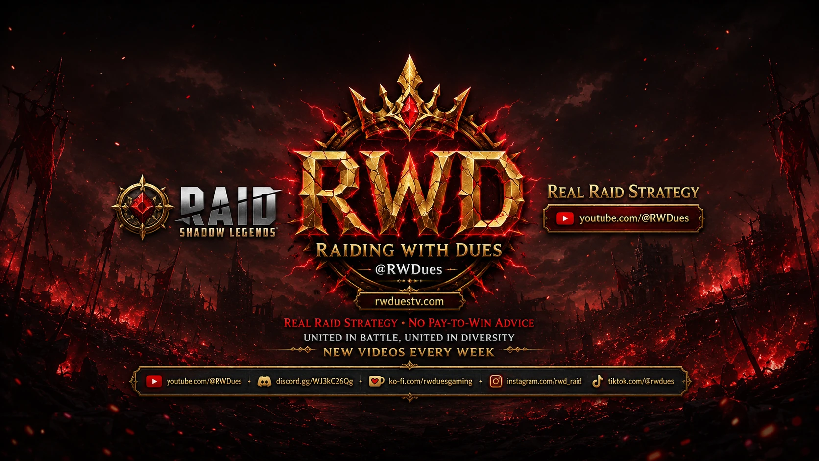 Raiding With Dues — YouTube Channel Banner